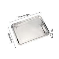 Stainless Steel Baking Pan Set with Racks | Multiple Sizes Rectangular Cookie Sheets for Oven Baking & Roasting