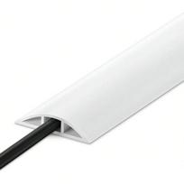 1PC 1m/39.37in Pvc Floor Cord Cover Self-adhesive Power Cable Protector Extension Electric Wire Duct Slot Cable Sleeves Hider Co (WHITE,100m)
