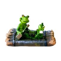 Frog Statue Can Float on Water Waterscape Artwork Decorative Frog Figurine for Indoor and Outdoor Garden Outside Balcony Walkway