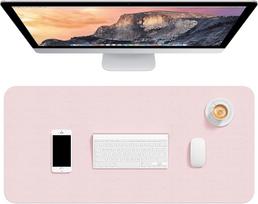 Leather Desk Pad Protector, Non-Slip and Waterproof Writing Mat 31.5  x 15.7 , Laptop Desk Table Protector for Office Work