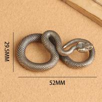 Antique Copper Snake Statue Mini Boa Figurine Tea Pet Home Decoration Accessory