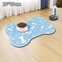 Absorbent Diatom Mud Pet Mat Non-Slip Rubber Backing Waterproof Quick-Dry Placemat for Dog Cat Food Water Bowl (as the picture,one size)