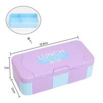 Multi-Grid Kids Bento Box, leakproof & microwave safe. Portable food container with tableware for school, outdoor and daily meal