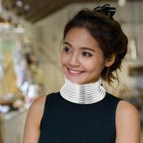 African Choker Chunky Tribal Necklace Gothic Punk Collar Jewelry Ideal for Stage Performance Weddings Parties sidabras