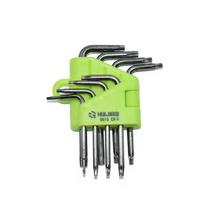T5 T7 T8 T9 T15 T20 Hex Torx Wrench Set Portable Easy to Carry Hex Key Green High Hardness L Type Screwdriver Hand Tools