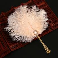 Feather Crafts Feather Fan Dance Performance Cosplay Props Decorative Craft Fan Cheongsam Runway Antique Hanfu