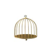Wrought Iron Bird Cage Rack Nordic Style Gold Cosmetics Storage Rack Decorative Skin Care Products Finishing Rack Kitchen