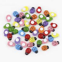 100pcs Resin Tiny Bees Ladybugs Craft Little Animal Figurines Red Landscape Ladybug Decor DIY Garden Ornaments