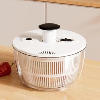 Efficient Large Capacity Vegetable Dehydrator Rotating Quick Drainage Salad Spinner Semi-automatic Vegetable Dryer Fruit Washing