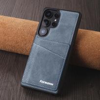 Leather Case for Samsung Galaxy S25 Edge S26 S24 Ultra S23 S22 S21 Plus S20 FE A16 A36 A56 A15 A35 A55 A54 A14 A17 Phone Cover Galaxy S26 mėlyna