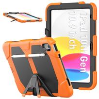 Kickstand Case for iPad 10th 2025 10.2inch  iPad 8th 7th Gen 2020 Mini 46 Shock Dirt Proof Silicone Rugged Stand Cover Hard Case for iPad Mini 1 2 3 oranžinė