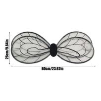 Bee Wings Lightweight Halloween Costume for Dance Stage Performances Party Halloween Masquerade Carnival Family Nights juoda