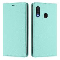 WEFOR Magnetic RFID Wallet Case for Samsung Galaxy A06 A70 A50 A42 5G A30 A21S A20E A10S A10E, Flip Folio Card Holder Shockproof For Galaxy A10S mėtų žalios spalvos