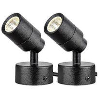 Indoor LED Spotlight 2-Pack, 3W Floor Uplights, 3000K Warm White Accent Lighting for Home Decor