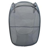Dirty Clothes Basket Foldable Breathable Mesh Fabric Laundry Bin Prevents Odor Container for Bathroom Laundry Storage Home Family pilka