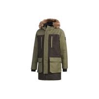 adidas neo M STRT Down PRK Sports hooded Stay Warm Down Jacket Khaki Brown Men's EI4396 S