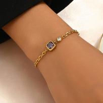 Retro Titanium Steel Women's Adjustable Cross Bracelet auksas