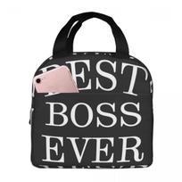 Lady Best Boss Ever Insulated Lunch Bag for Women Kids Leakproof Food Boxes Thermal Lunch Box Tote One Size