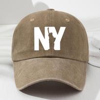 Unisex NY Goddess print soft top baseball cap retro adjustable outdoor hat suitable for sports fishing and hiking Adjustable