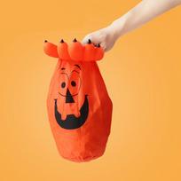 T02C!Halloween Trick Or Treat Bag Creative Hand Palm Shaped Candy Bag Halloween Children Candy Props Halloween Party Decor oranžinė