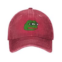Pepe The Frog Baseball Cap Sun  Tennis Skate Hot Sale Washed Trucker Hat Unisex Women Classic Print Baseball Caps One Size