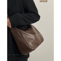 2026 New Shoulder Bags Merlot Retro Crossbody Bag Soft Pu Leather Large Capacity Versatile Single Shoulder Tote Bag