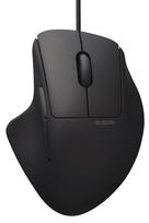 ELECOM SHELLPHA Wired Silent Mouse, 5 Buttons + Tilt, Medium Size, Black (M-SH30UBSKBK)