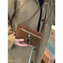 Suede Bag Women's Messenger Small Square Bag  New Fashion Versatile High-end Shoulder Bag Retro Commuting ruda