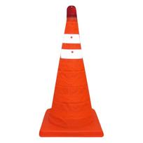 Reflective Stripes LED Light Reflective Cone Telescopic Folding Cone  Traffic Facilities 30cm
