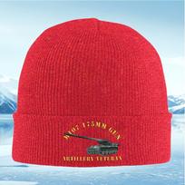 Tank Gun Veteran Artillery Service Design Unisex Women Unisex Knitted Hat Beanie Pullover Cap Winter Thermal Warm Christmas Outdoor