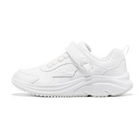 Skechers Girls Synthetic Leather Velcro Lightweight Versatile Classic Sports Shoes Shock Absorbing Comfortable School Sneakers 302644L-WHT 28.5