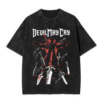 benber vintage style  Dante Devil May Cry Washed s Merch Harajuku T Action Adventure Game Men Women Tee S