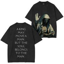 benber vintage Baldwin IV Crusader Leader Reborn In Vintage Streetwear Graphic Tee Retro Print Shirt Perfect for History and Lovers S