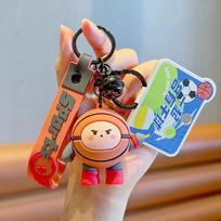 Basketball Tennis Tennis Sporting Keyring PVC Volleyball Car Key Pendant  Female Lady Girl Basketball