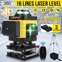IP-54 4D 360 Nivel Laser Leveling Device Green Beam 16 Lines Laser Level Self-leveling Horizontal Vertical Measure Tool Laser Level