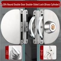 Changqi No-Drill U-Shaped Frameless Glass Door Floor Lock