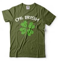 Zero 0% Irish Funny Shirt St. Patrick's Day Non-Irish Tshirt S