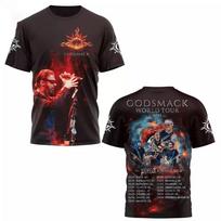 Godsmack Pasaulinis Turas 2026 3D Marškinėliai L black