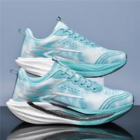 Dual-Tone Mandarin Duck Shock-Absorbing Mesh Running Shoes for Teen Boys & Big Kids with Carbon Plate. 35