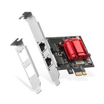 2-Port Gigabit PCIe Network Adapter, Intel 8257582576 Controller, 1000100Mbps Binardat Ethernet LAN Card for WindowsLinux