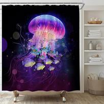 Pirate Ship Shower Curtain Vintage Nautical Sailboat Sailing Sea Adventure Seascape Coastal Bathroom Decor with Hooks (as the picture,W90XH180cm)