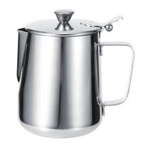 With Lid Milk Frothing Pitcher Thicken Design Coffee Pitcher Latte Art Cup  Home Coffee 600ml