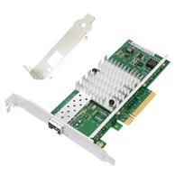 10Gb Ethernet Converged Server SFP+ Port Network Card (NIC) PCIE x8 Compatible Intel X520-DA1 82599EN Chip Compatible with Windows 781011Visa,