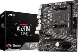 MSI A520M-A PRO MicroATX Motherboard [A520 Chipset] MB5136