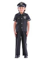 Clearstone Halloween Super Policeman Costume for Kids, 120cm, Boys, Black