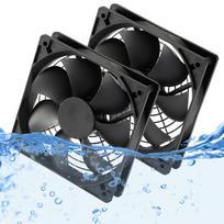 PANO-MOUNTS 12CM 12025 Dual Boring Fans RPM CPU Fans IP67 Waterproof Fans 4-pin 3000 RPM (2pcs)