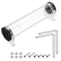 uxcell Water Cooling Tank G14 Thread 50mm x 210mm Cylinder Heat Exchanger Water Cooling Reservoir Radiator Heatsink 1 Input 2 Output for PC Computer