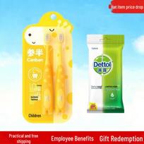 Dettol Hygiene Wet Wipes & Semi-Half Kids Toothbrush Bundle
