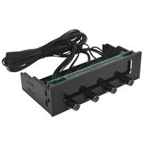 Fan Controller, STW-6041 PC Chassis Fan Hub for Computer CPU Cooling Hub CPU Multifunction 4-Channel Front Panel LCD Display