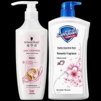 Safeguard Body Wash & Schwarzkopf Shampoo Bundle
